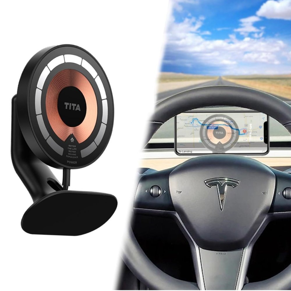 NEW!! Strong Magnetic Car Mount Phone Charger for Tesla 3/Y - MagSafe